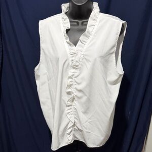 Amazon White Ruffled Blouse